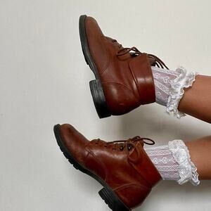 Vintage leather boots perfect brown